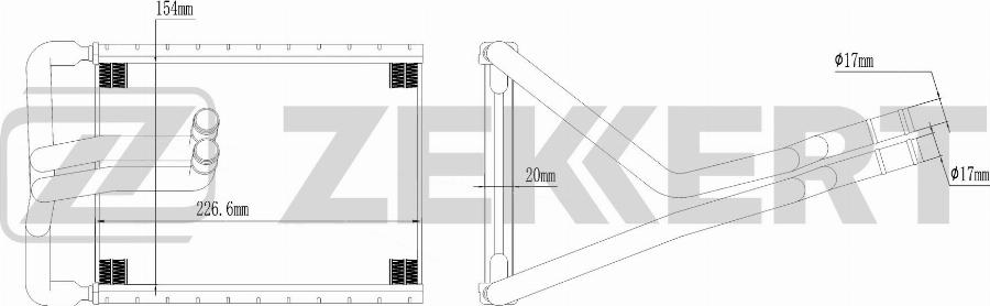 Zekkert MK-5141 - Scambiatore calore, Riscaldamento abitacolo autozon.pro