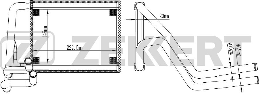 Zekkert MK-5148 - Scambiatore calore, Riscaldamento abitacolo autozon.pro