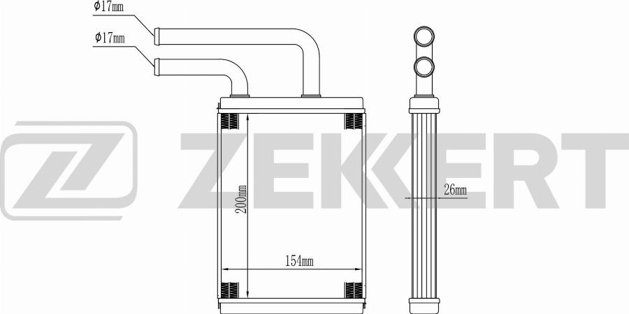 Zekkert MK-5143 - Scambiatore calore, Riscaldamento abitacolo autozon.pro