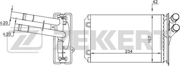 Zekkert MK-5113 - Scambiatore calore, Riscaldamento abitacolo autozon.pro