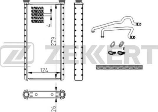 Zekkert MK-5135 - Scambiatore calore, Riscaldamento abitacolo autozon.pro