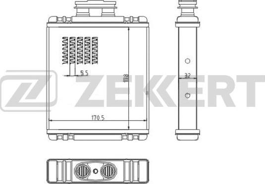 Zekkert MK-5136 - Scambiatore calore, Riscaldamento abitacolo autozon.pro