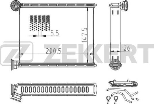 Zekkert MK-5138 - Scambiatore calore, Riscaldamento abitacolo autozon.pro