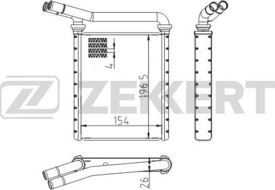 Zekkert MK-5137 - Scambiatore calore, Riscaldamento abitacolo autozon.pro