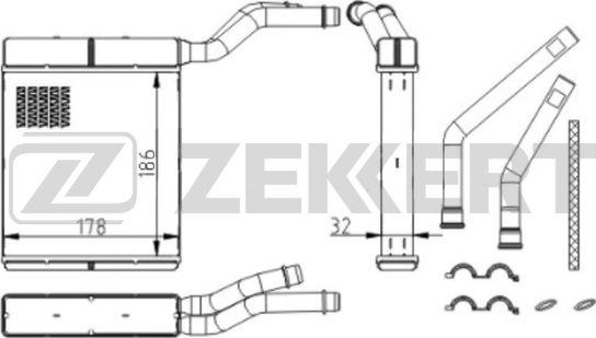 Zekkert MK-5129 - Scambiatore calore, Riscaldamento abitacolo autozon.pro