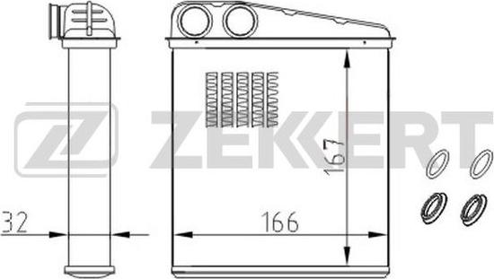 Zekkert MK-5121 - Scambiatore calore, Riscaldamento abitacolo autozon.pro