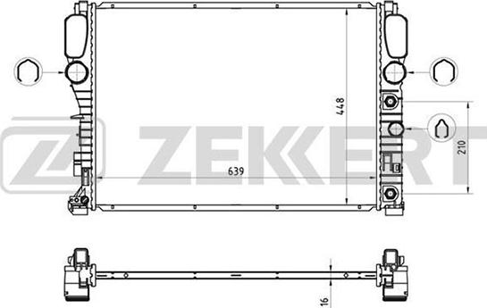 Zekkert MK-1443 - Radiatore, Raffreddamento motore autozon.pro