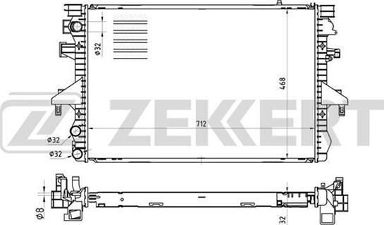 Zekkert MK-1454 - Radiatore, Raffreddamento motore autozon.pro