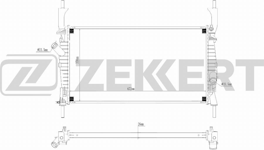 Zekkert MK-1485 - Radiatore, Raffreddamento motore autozon.pro