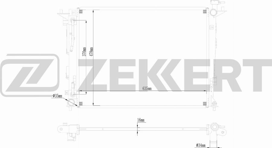 Zekkert MK-1486 - Radiatore, Raffreddamento motore autozon.pro