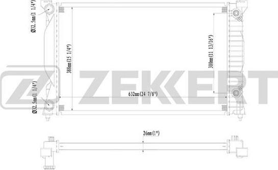 Zekkert MK-1431 - Radiatore, Raffreddamento motore autozon.pro