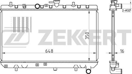 Zekkert MK-1421 - Radiatore, Raffreddamento motore autozon.pro