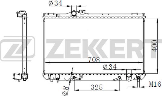 Zekkert MK-1590 - Radiatore, Raffreddamento motore autozon.pro