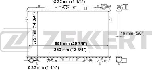 Zekkert MK-1548 - Radiatore, Raffreddamento motore autozon.pro