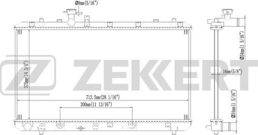 Zekkert MK-1543 - Radiatore, Raffreddamento motore autozon.pro