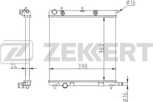 Zekkert MK-1550 - Radiatore, Raffreddamento motore autozon.pro