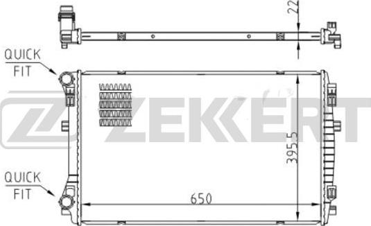 Zekkert MK-1557 - Radiatore, Raffreddamento motore autozon.pro