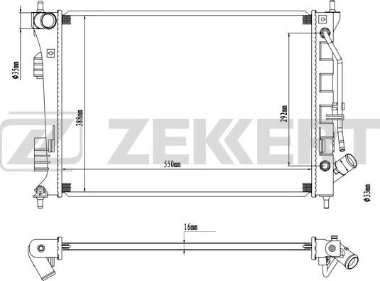 Zekkert MK-1569 - Radiatore, Raffreddamento motore autozon.pro