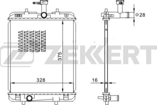 Zekkert MK-1560 - Radiatore, Raffreddamento motore autozon.pro