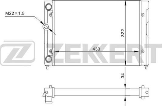 Zekkert MK-1510 - Radiatore, Raffreddamento motore autozon.pro