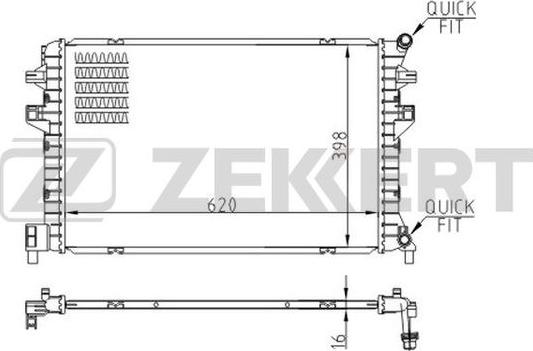 Zekkert MK-1522 - Radiatore, Raffreddamento motore autozon.pro