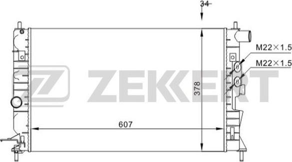 Zekkert MK-1527 - Radiatore, Raffreddamento motore autozon.pro