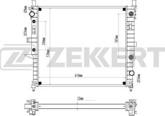 Zekkert MK-1571 - Radiatore, Raffreddamento motore autozon.pro