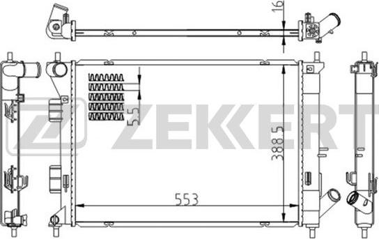 Zekkert MK-1609 - Radiatore, Raffreddamento motore autozon.pro