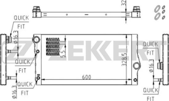 Zekkert MK-1613 - Radiatore, Raffreddamento motore autozon.pro