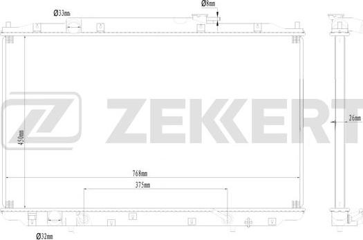 Zekkert MK-1626 - Radiatore, Raffreddamento motore autozon.pro