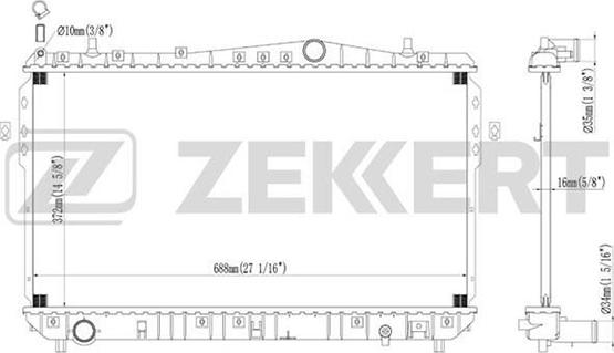 Zekkert MK-1094 - Radiatore, Raffreddamento motore autozon.pro