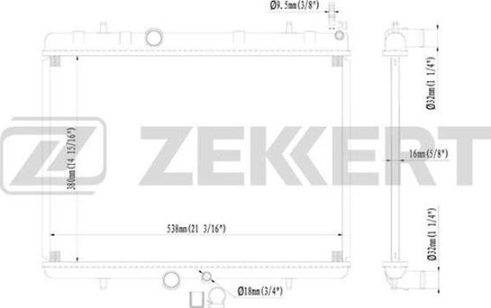 Zekkert MK-1091 - Radiatore, Raffreddamento motore autozon.pro