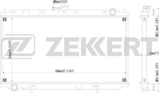 Zekkert MK-1097 - Radiatore, Raffreddamento motore autozon.pro