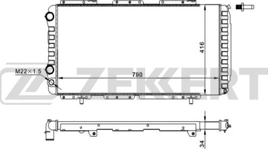 Zekkert MK-1047 - Radiatore, Raffreddamento motore autozon.pro