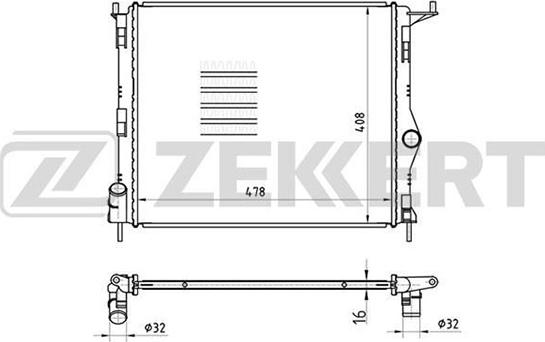 Zekkert MK-1050 - Radiatore, Raffreddamento motore autozon.pro