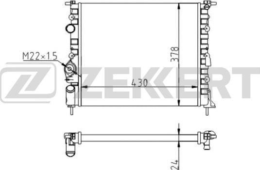 Zekkert MK-1058 - Radiatore, Raffreddamento motore autozon.pro