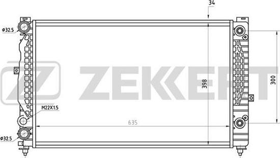 Zekkert MK-1064 - Radiatore, Raffreddamento motore autozon.pro