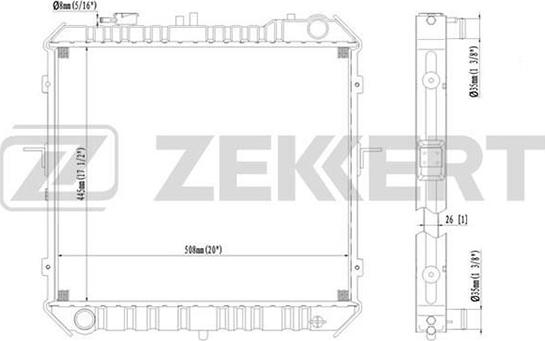 Zekkert MK-1062 - Radiatore, Raffreddamento motore autozon.pro