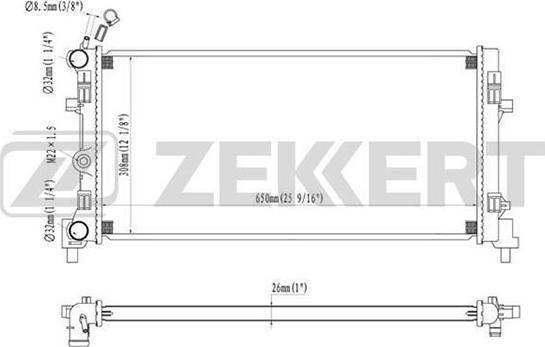 Zekkert MK-1009 - Radiatore, Raffreddamento motore autozon.pro