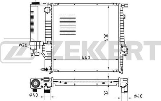 Zekkert MK-1000 - Radiatore, Raffreddamento motore autozon.pro