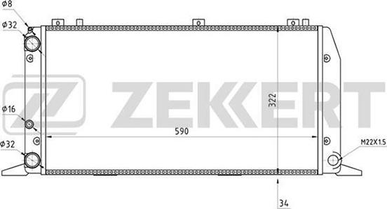 Zekkert MK-1019 - Radiatore, Raffreddamento motore autozon.pro