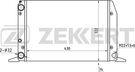 Zekkert MK-1018 - Radiatore, Raffreddamento motore autozon.pro