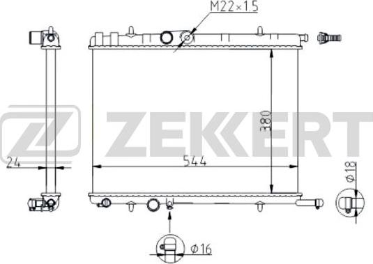 Zekkert MK-1086 - Radiatore, Raffreddamento motore autozon.pro