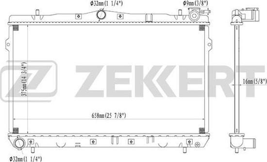 Zekkert MK-1080 - Radiatore, Raffreddamento motore autozon.pro