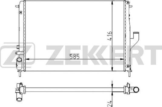 Zekkert MK-1083 - Radiatore, Raffreddamento motore autozon.pro