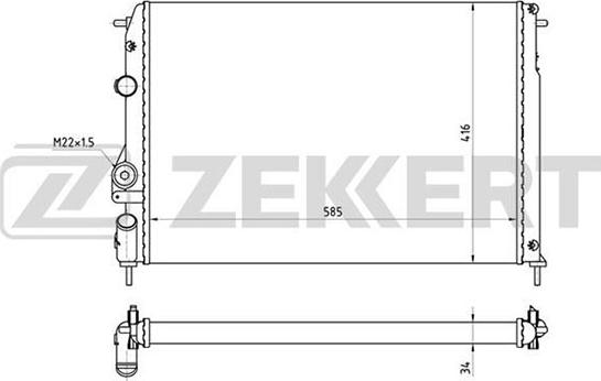 Zekkert MK-1082 - Radiatore, Raffreddamento motore autozon.pro