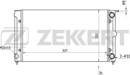 Zekkert MK-1030 - Radiatore, Raffreddamento motore autozon.pro