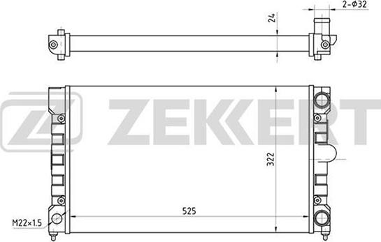 Zekkert MK-1033 - Radiatore, Raffreddamento motore autozon.pro