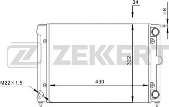 Zekkert MK-1029 - Radiatore, Raffreddamento motore autozon.pro