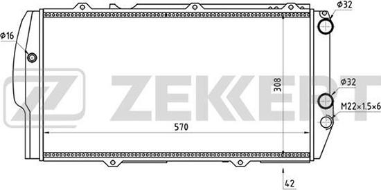 Zekkert MK-1021 - Radiatore, Raffreddamento motore autozon.pro